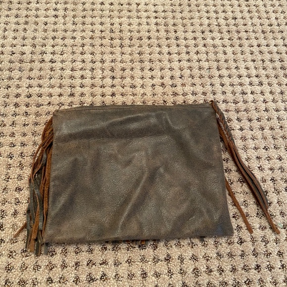 Jennifer Haley Brown Leather Clutch - Picture 2 of 2